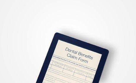 Computer tablet with insurance claim form