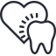 Animated tooth and heart icon