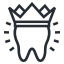 Animated tooth wearing a crown icon