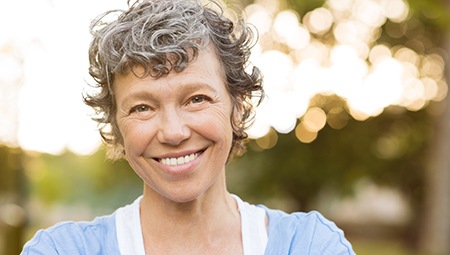 Senior woman with gorgeous natural smile