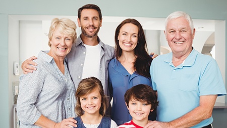 Happy family with healthy smiles